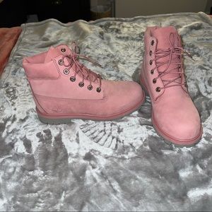 Brand new pink Timberland boots
